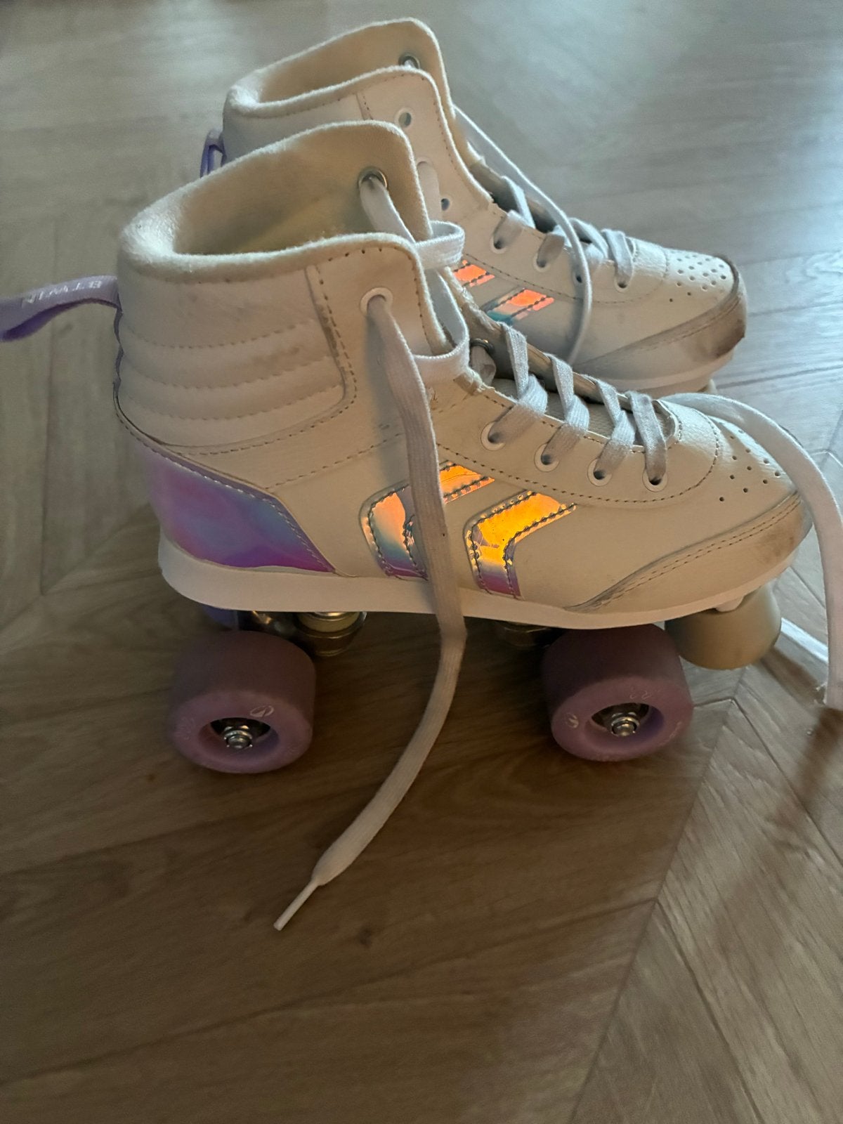 OXELO rolschaatsen Quad 100 Lila maat 35, Ophalen of Verzenden, Zo goed als nieuw, Kinderen
