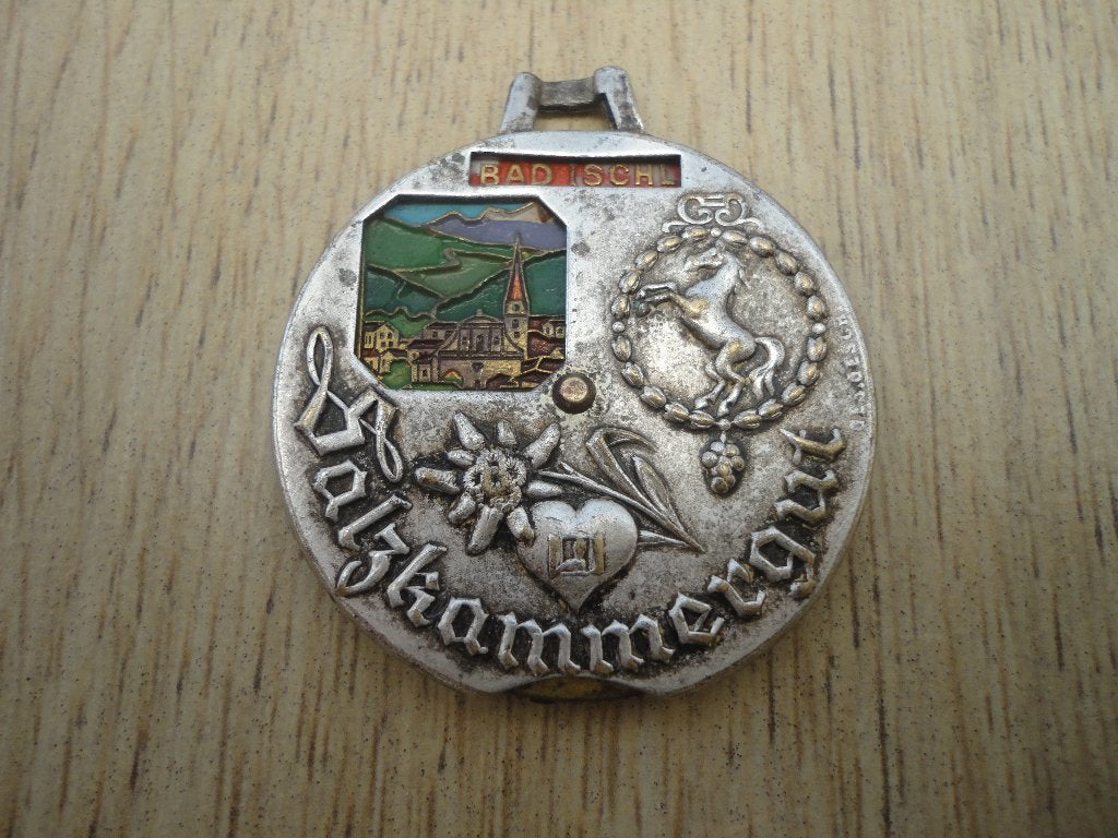 Medaillon / medaille souvenir uit Oostenrijk Salzkammergut, Ophalen of Verzenden, Gebruikt