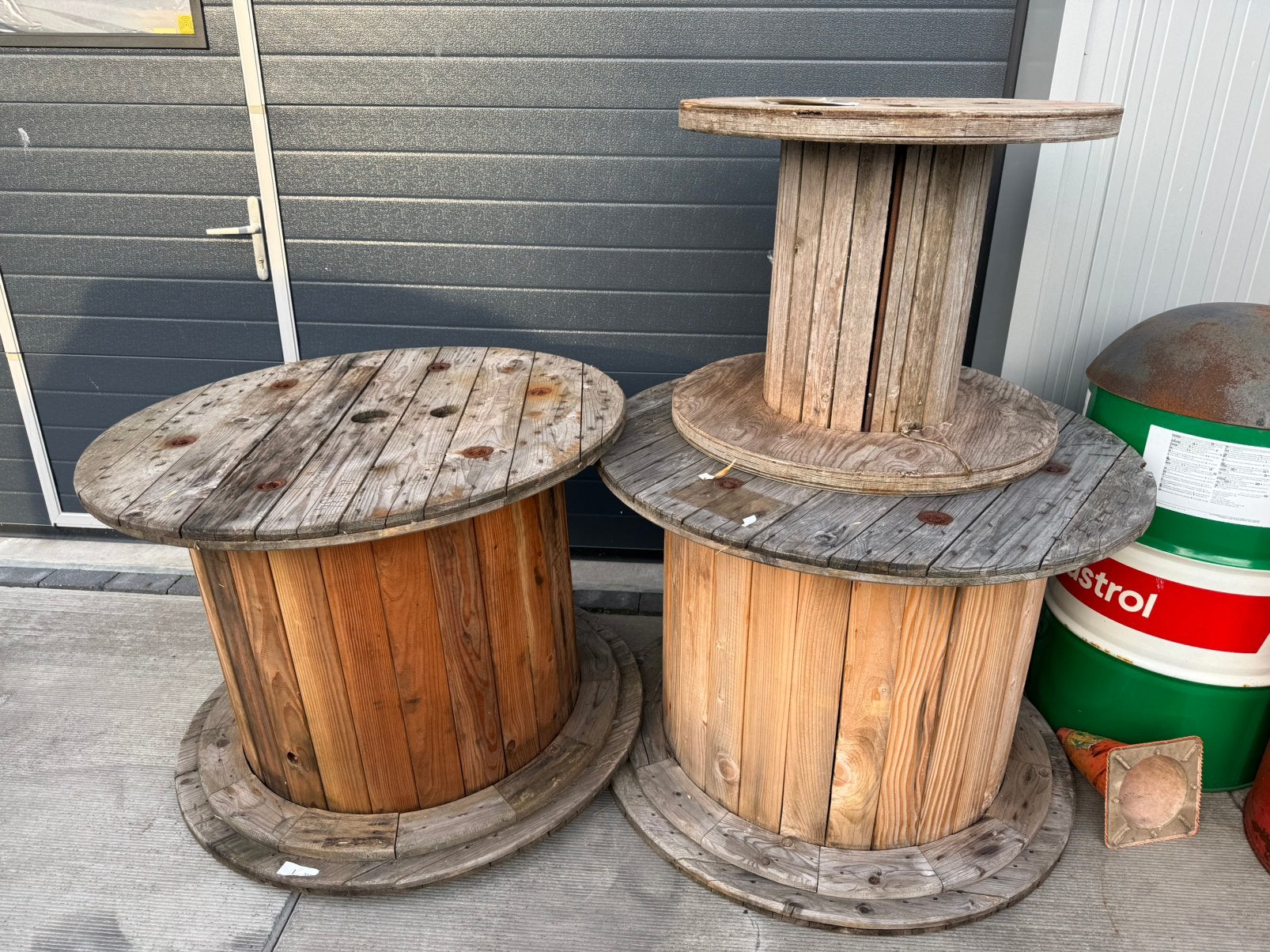 3 Houten Haspels, Ophalen, Gebruikt