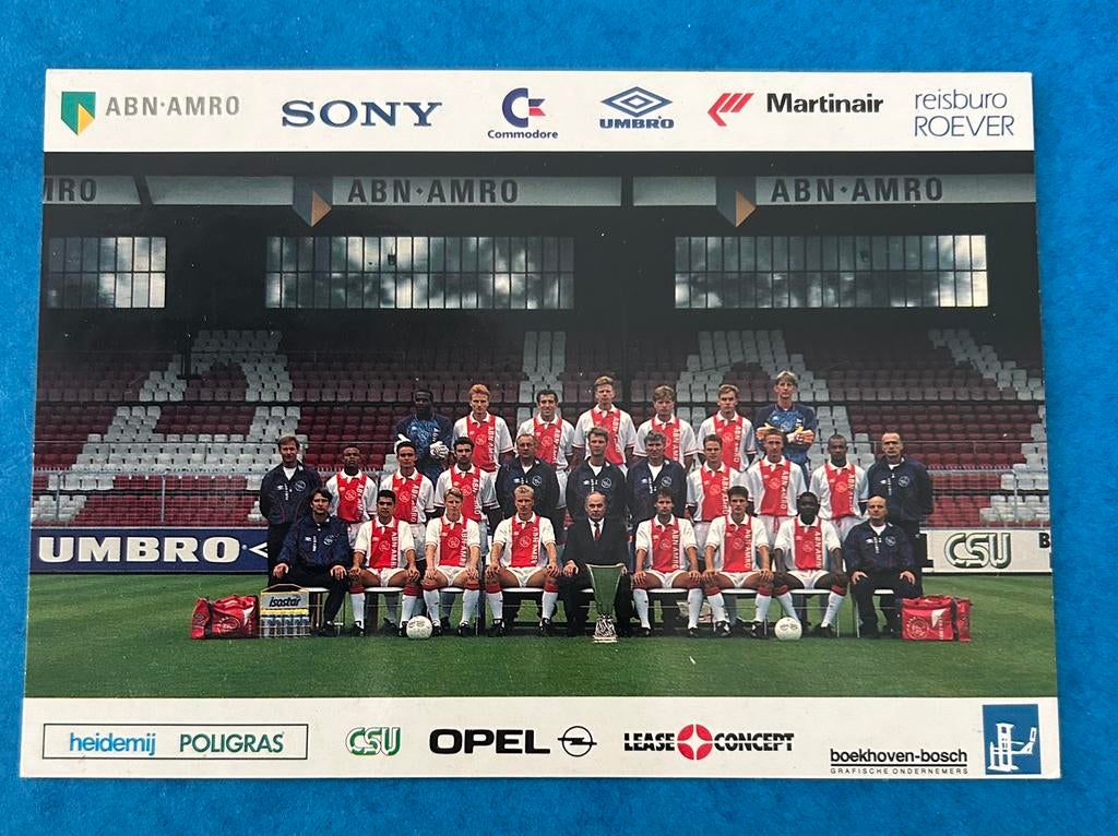 Ajax Elftalkaart, Ophalen of Verzenden, Zo goed als nieuw, Ajax, Spelerskaart