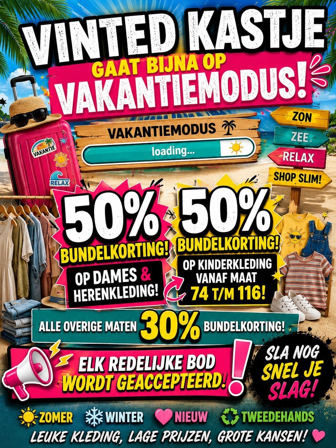 Vinted Kastje: Vakantiemodus - Bundelkorting!, Diverse merken, Ophalen of Verzenden, Nieuw