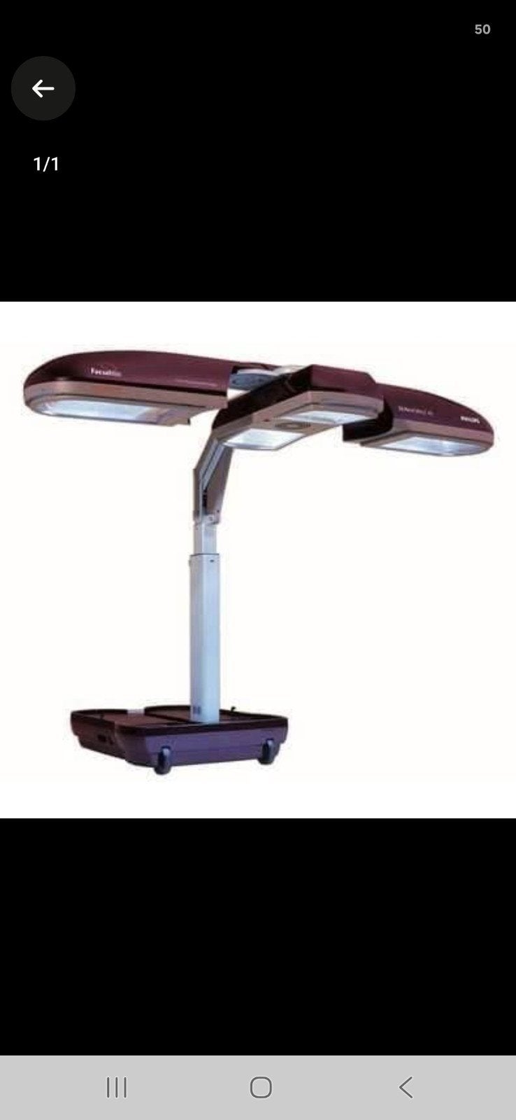 Philips zonnebank 1100 uitklapbaar, Ophalen, Gebruikt, Gezichtsbruiner, Minder dan 10 lampen