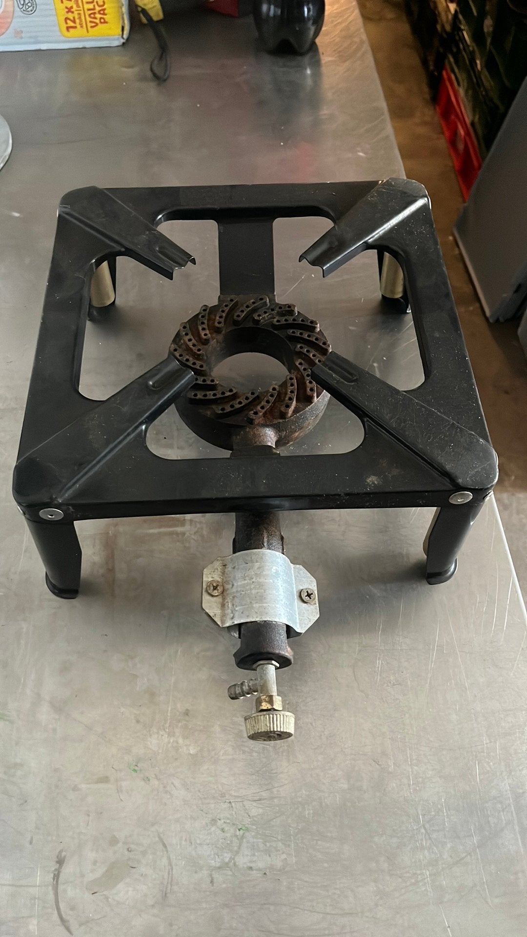 Wok brander voor krachtig vuur onder de pan, Huis en Inrichting, Ophalen of Verzenden, Gietijzer, Wok