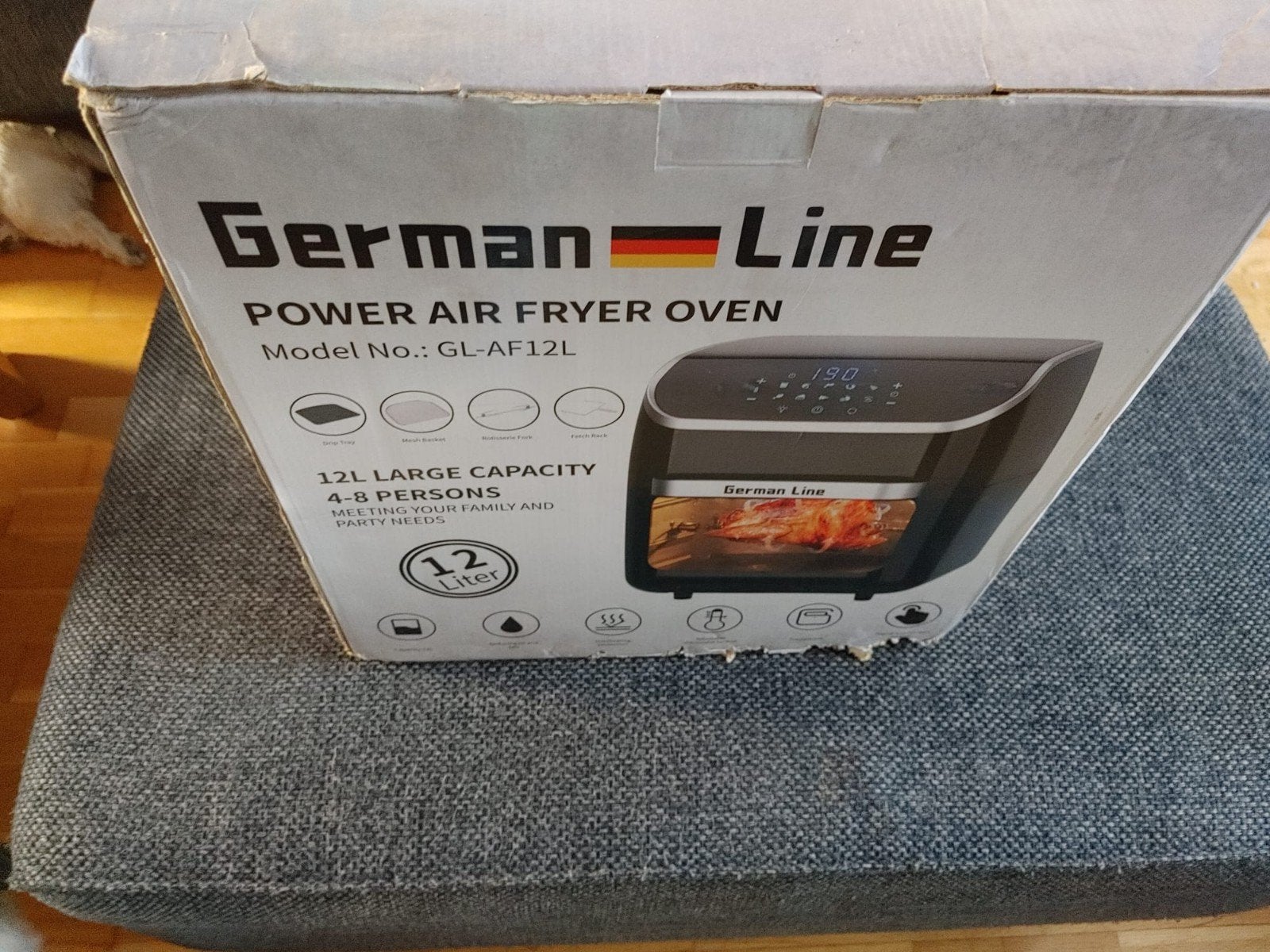 Nieuwe German-Line Power Air Fryer Oven 12L, Ophalen, Nieuw, Airfryer, 1500 gram of meer