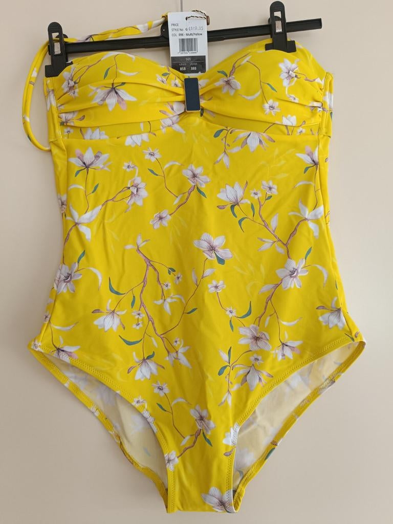 SappH badpak 85B kleur geel maat L met gele sjaal, Geel, Nieuw, Badpak, Ophalen of Verzenden