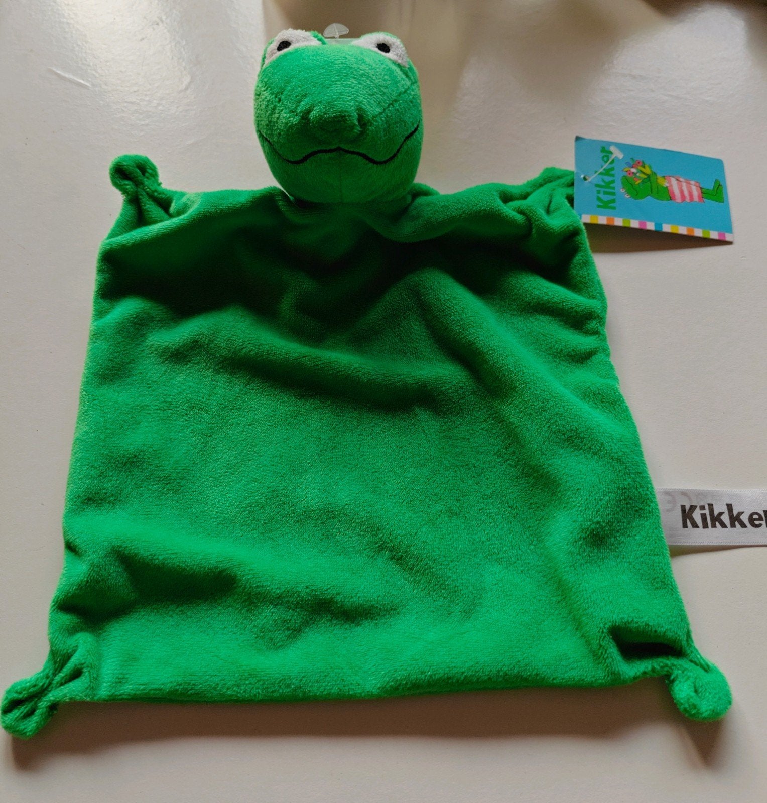 Kikker - Knuffellapje, Kinderen en Baby's, Ophalen of Verzenden, Nieuw, Kikker, Middelgroot (20 tot 80 cm)