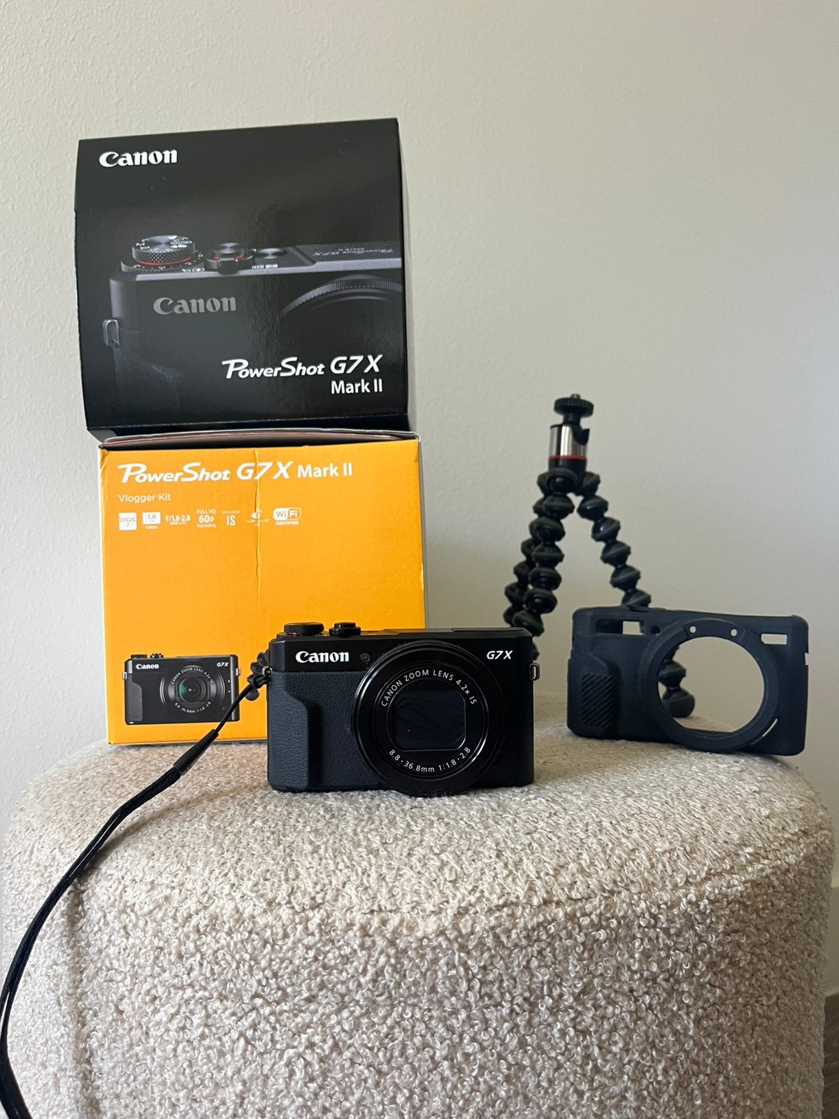 Canon G7X Mark II (2) incl. statief, Audio, Tv en Foto, Fotocamera's Digitaal, Ophalen of Verzenden, Zo goed als nieuw, Canon