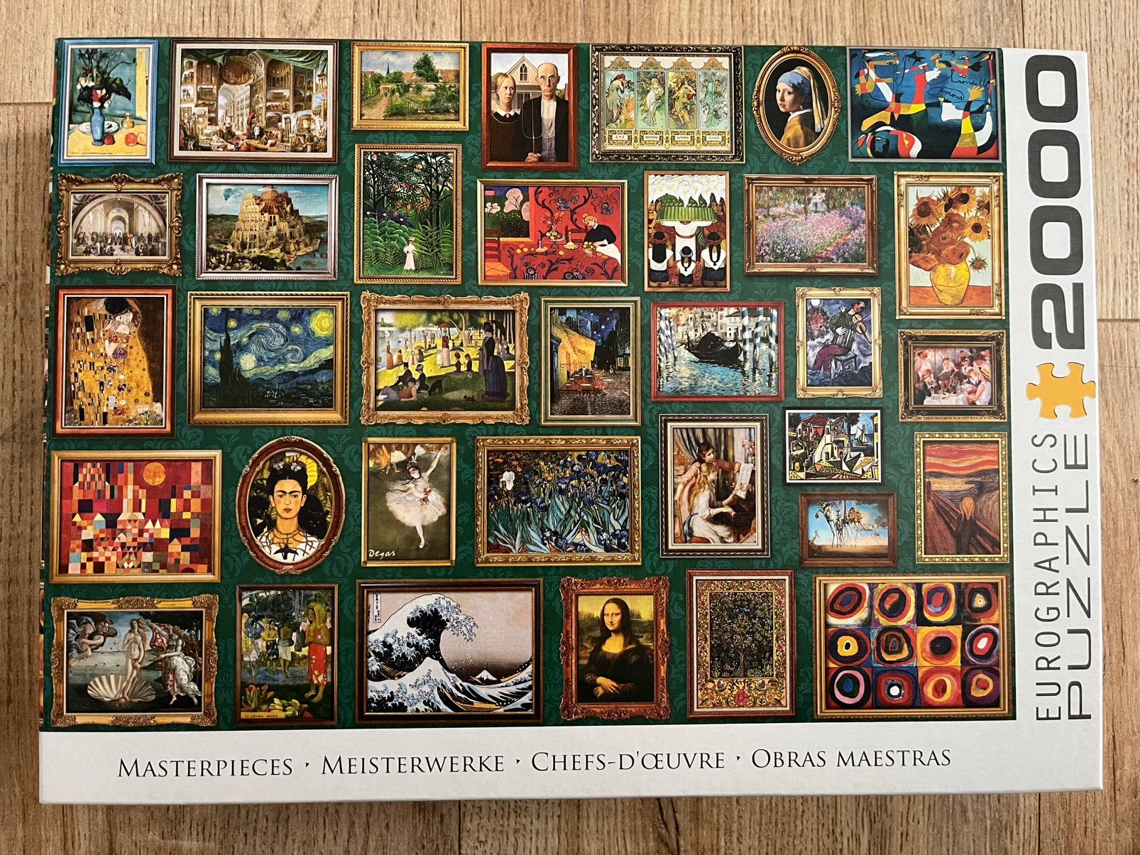 Eurographics puzzel 2000 stukjes Meesterwerken, Hobby en Vrije tijd, Ophalen of Verzenden, Meer dan 1500 stukjes, Zo goed als nieuw
