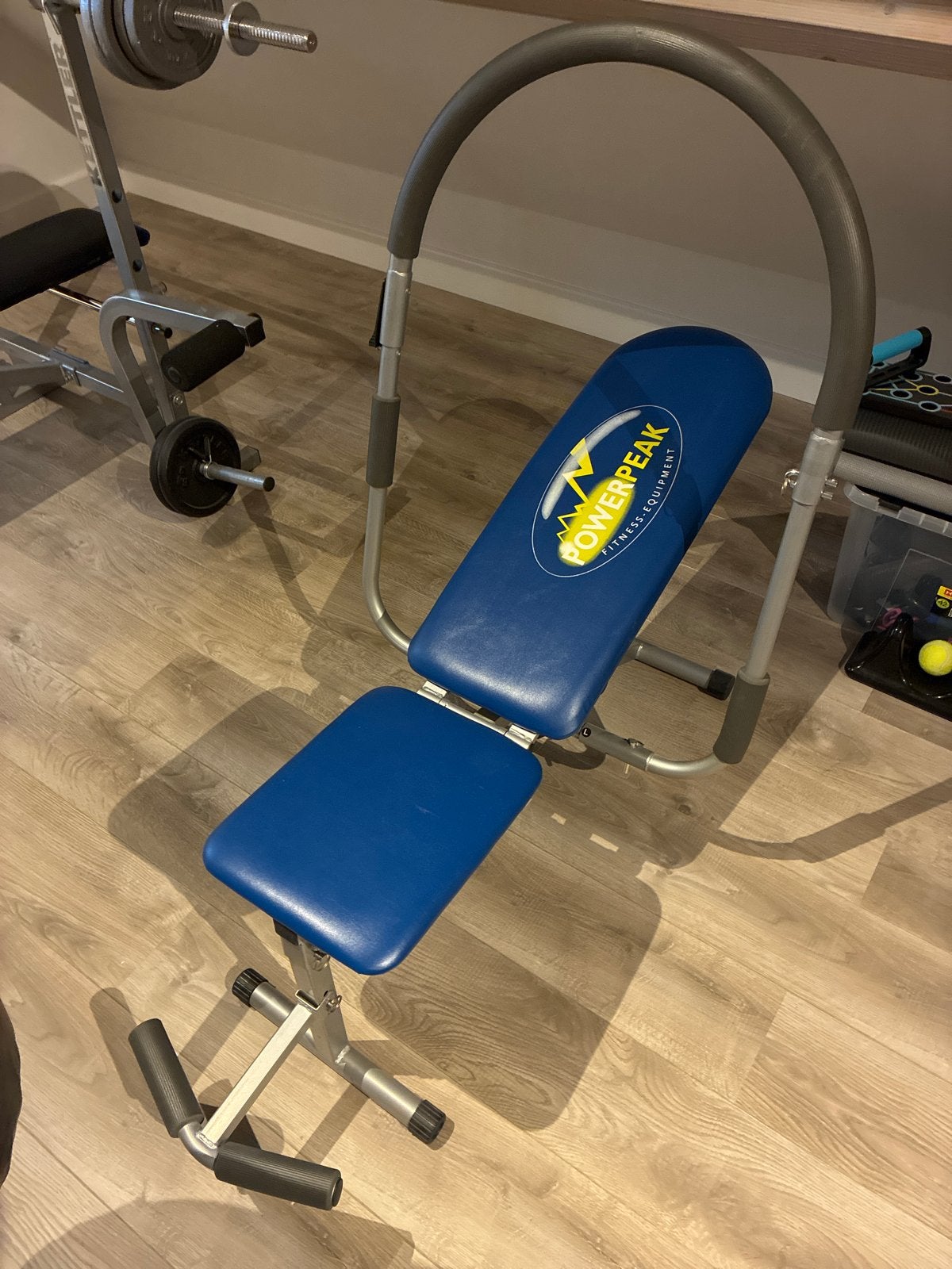 Powerpeak Fitnessbank - Buikspierbank, Sport en Fitness, Ophalen, Gebruikt, Buik, Fitnessbank