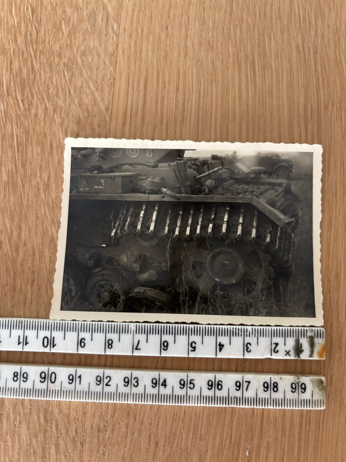 Zwart-wit foto panzer ww2, Gebruikt, Verzenden, Foto, 1940 tot 1960