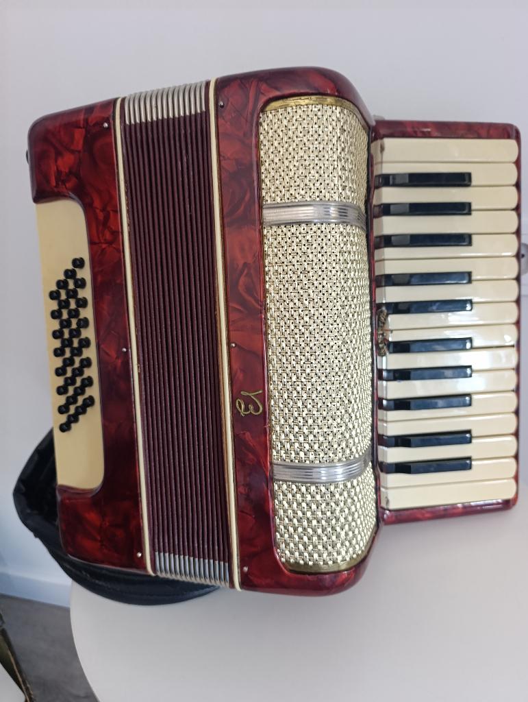 KINDERACCORDEON, Muziek en Instrumenten, Accordeons, Gebruikt, Toetsaccordeon, 32-bas, Delicia, Met koffer, Ophalen