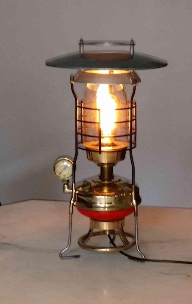Steampunk tafellamp UNICAAT handwerk 325,00, Huis en Inrichting, Ophalen, Handgemaakt, Glas, Nieuw