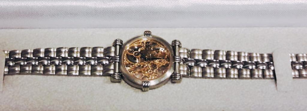 Zeldzame platinum/goud skeleton horloge Kurt Schaffo, Sieraden, Tassen en Uiterlijk, Ophalen of Verzenden, Gebruikt, Goud, Goud
