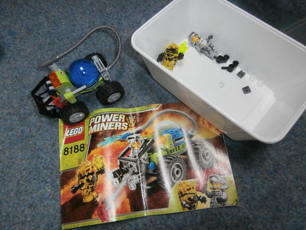 lego  Power Miners 8188 lavaflitzer auto gebruiksaanwijzing, Ophalen of Verzenden, Zo goed als nieuw, Complete set, Lego