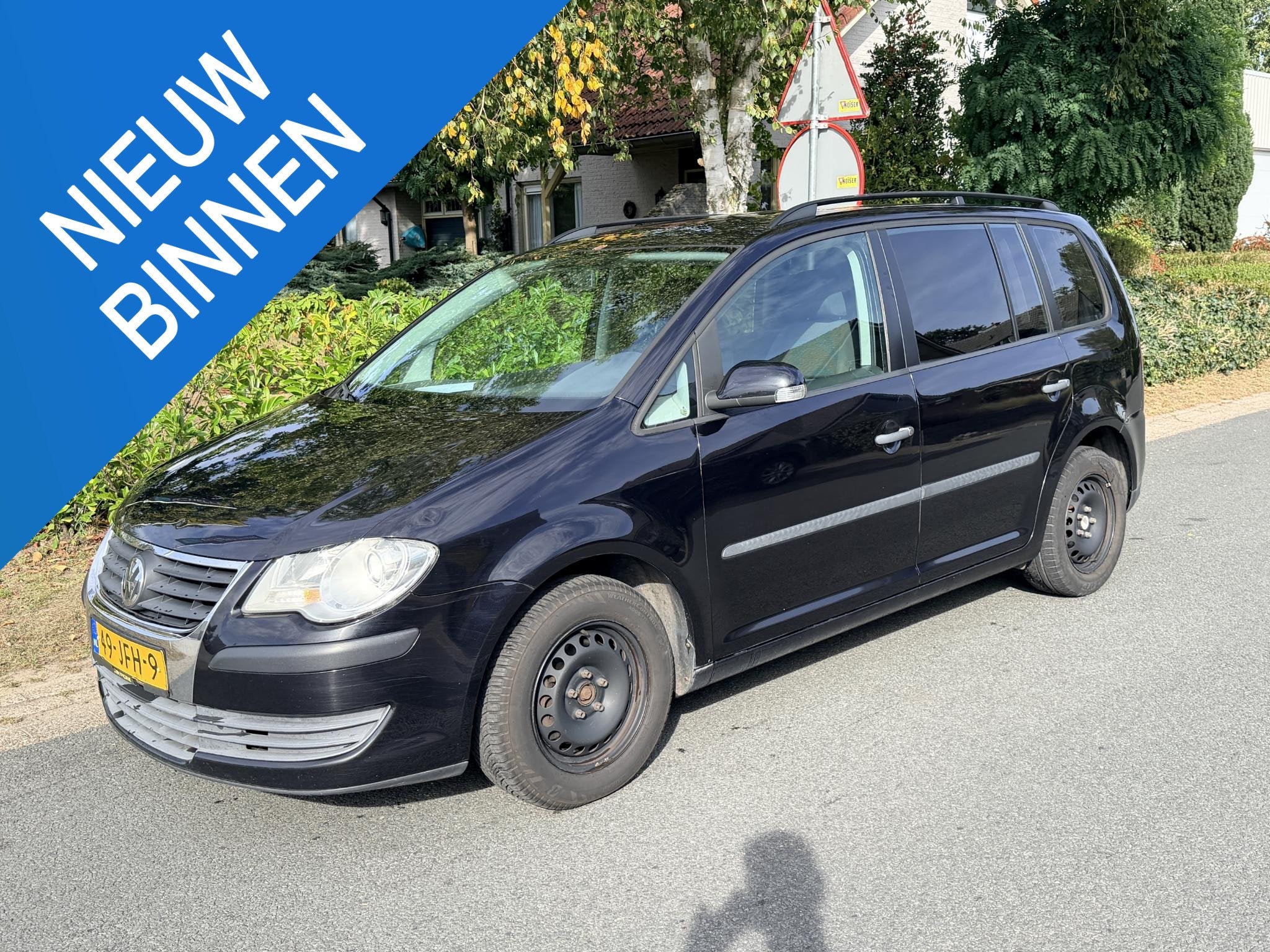 Volkswagen Touran 1.9 TDI 105PK AUTOMAAT•Navi•Airco, Stof, Gebruikt, Zwart, 4 cilinders