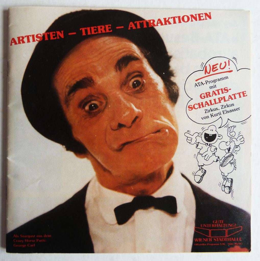 Programma Zirkus von Kurti Elasser met flex plaatje ATA 1981, Ophalen of Verzenden, Zo goed als nieuw, Ballet of Musical