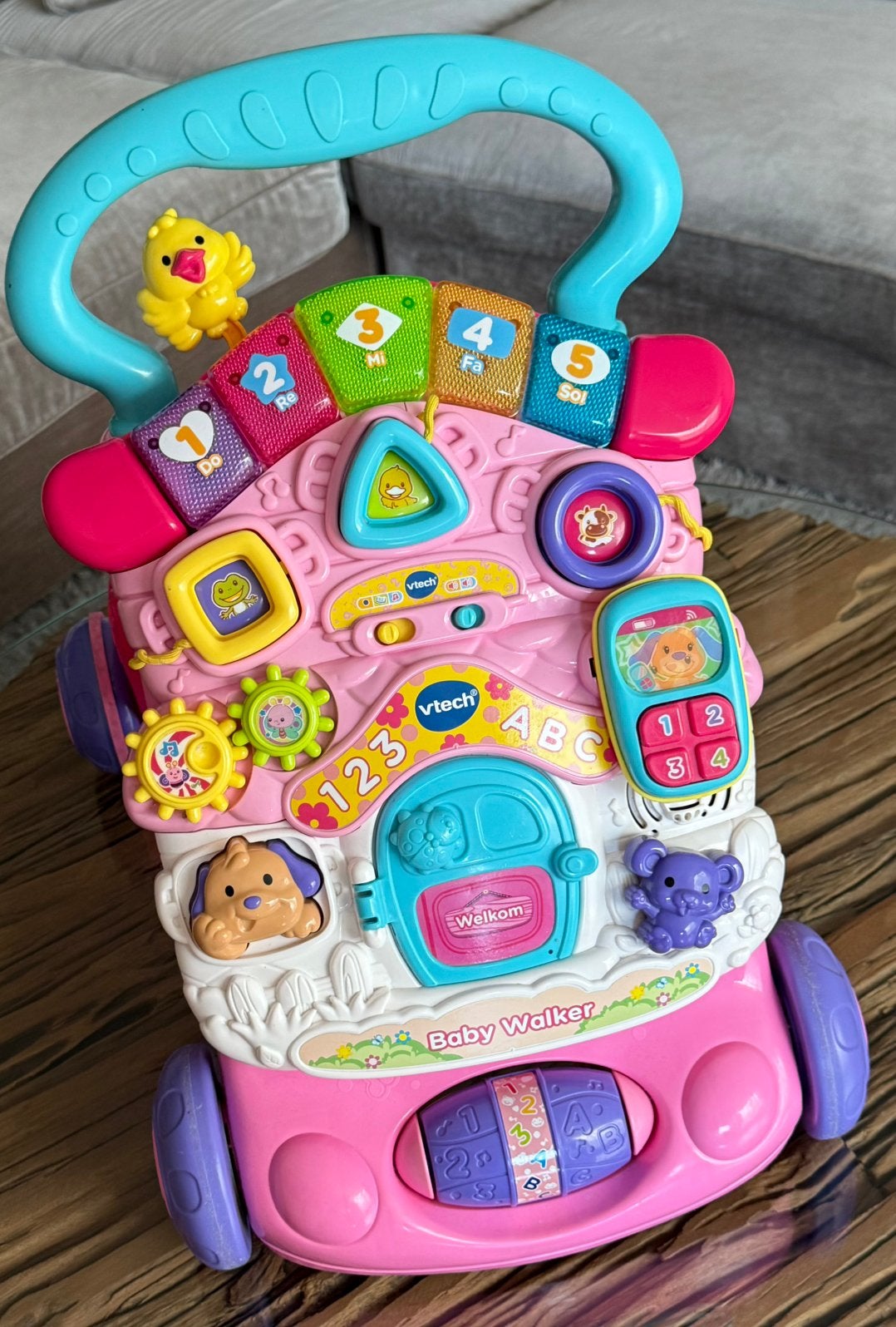 Baby walker roze, Ophalen of Verzenden, Zo goed als nieuw, 6 maanden tot 2 jaar