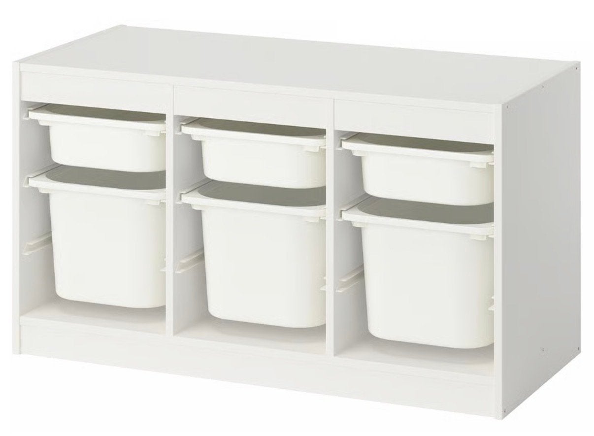3x IKEA TROFAST kasten, waarvan 1 met bakken, Kinderen en Baby's, Gebruikt, Kast, 100 cm of meer, Minder dan 50 cm
