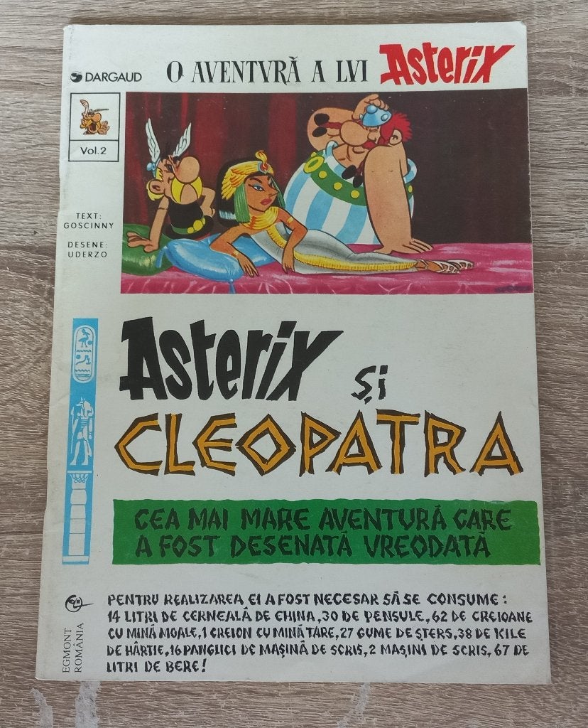 Asterix și Cleopatra (Roemeens, 1e druk), Gelezen, Eén stripboek, Ophalen of Verzenden, Goscinny & Uderzo