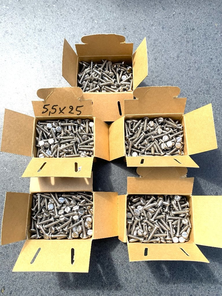 Rvs plaatschroeven 5,5 x 25, Overige materialen, Overige typen, Nieuw, Ophalen of Verzenden