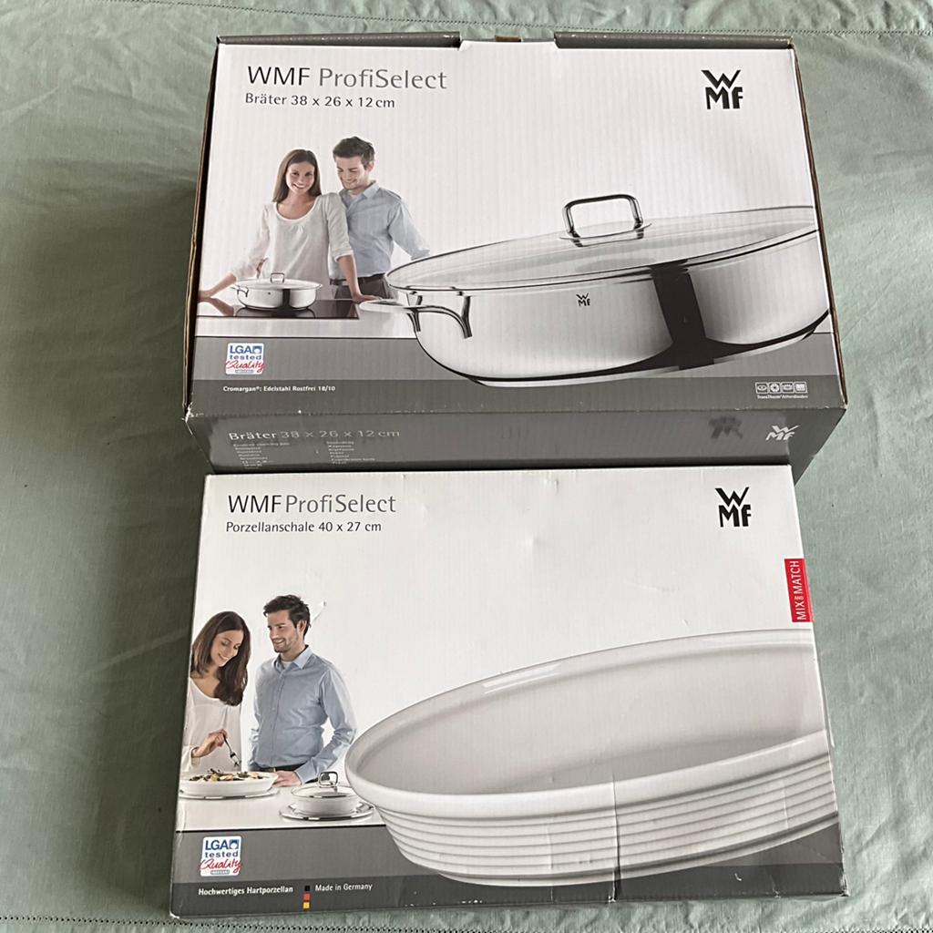 WMF ProfiSelect Mix & Match Braadpan met Porseleinen Schaal, Ophalen of Verzenden, Nieuw, Rvs, Koekenpan of Braadpan