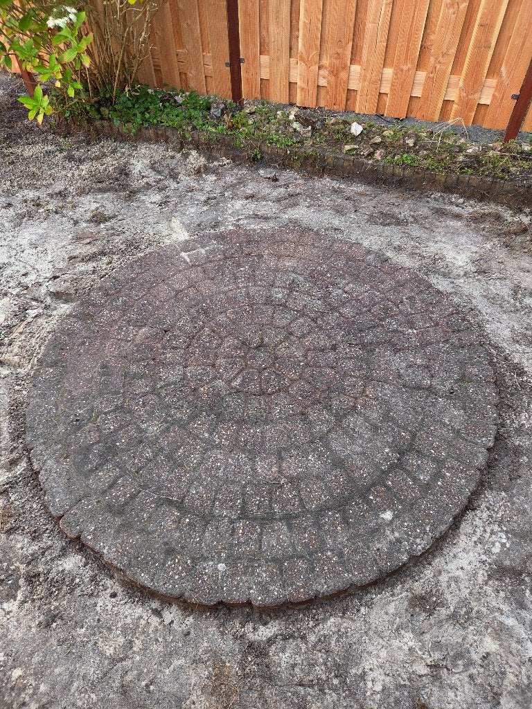 Klinkers in cirkelpatroon gratis afhalen, Ophalen, Gebruikt, Klinkers, Minder dan 5 m²
