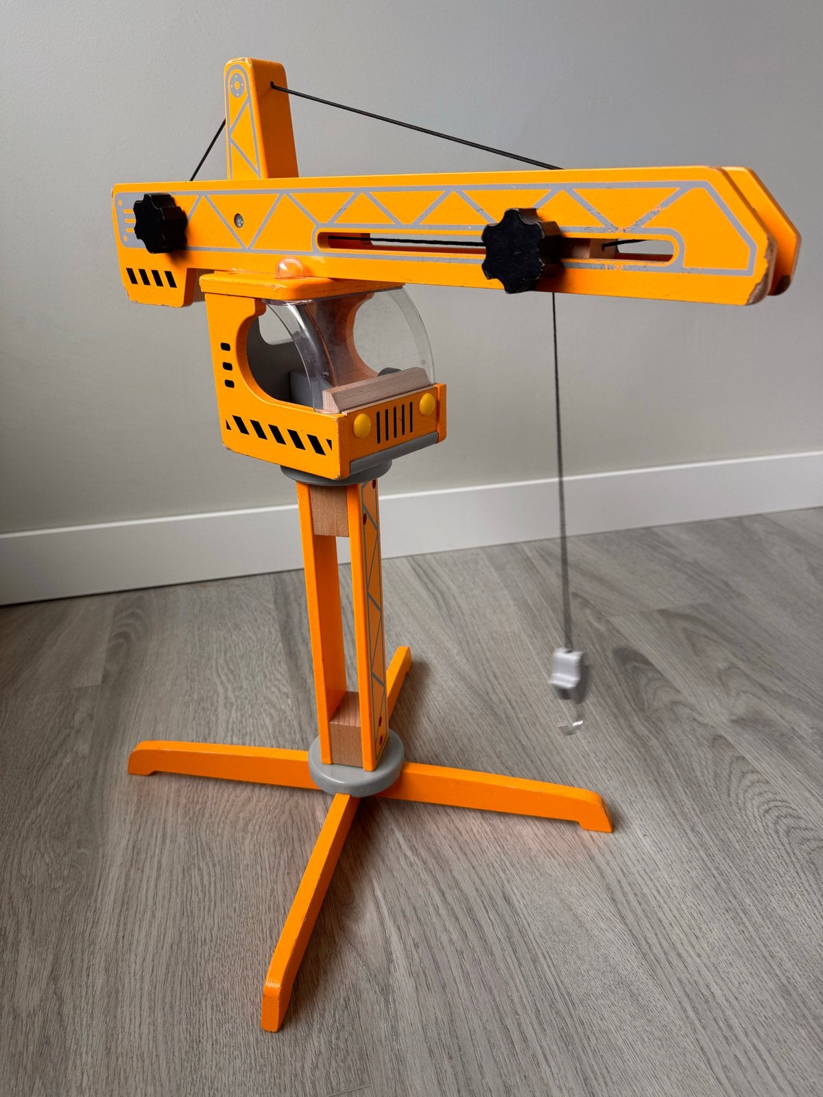 Hape houten kraan met accessoires, Ophalen, Gebruikt, Jongen of Meisje
