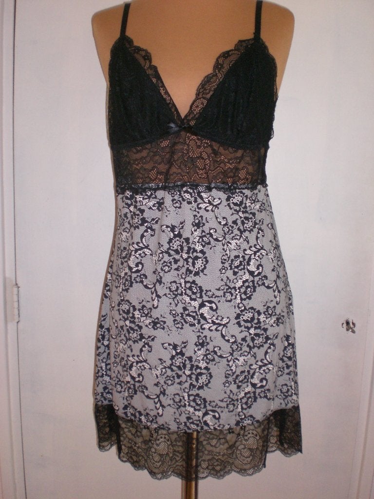nachthemd maat 38, Verzenden, Zwart, Nachtkleding