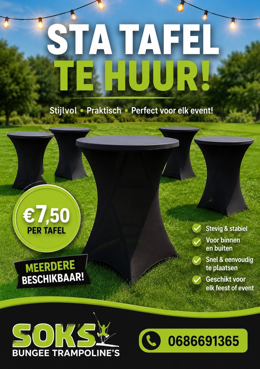 Sta tafel, Ophalen