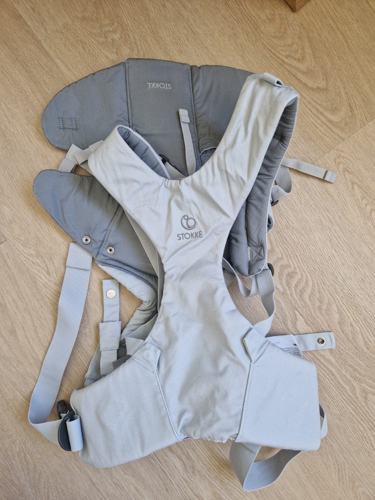 Stokke MyCarrier Draagzak - Buik en Rug (Grijs), Gebruikt, Buik of Rug, Draagzak, Ophalen
