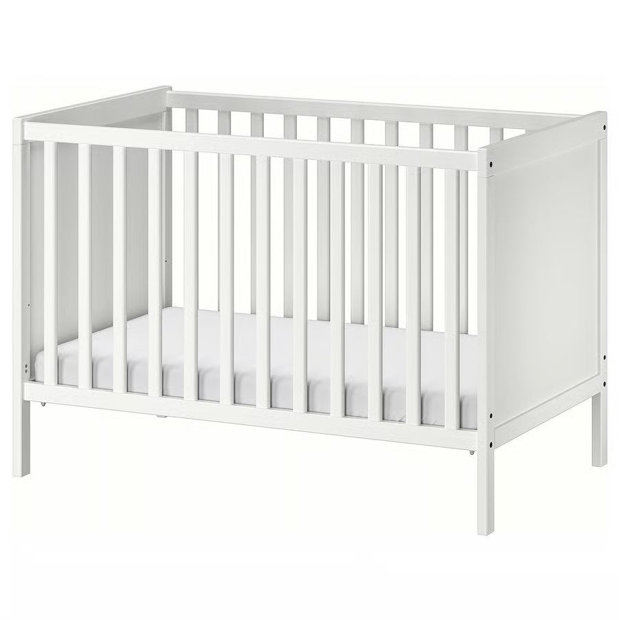 SUNDVIK - baby bed with mattress, Ophalen, Zo goed als nieuw, Minder dan 140 cm, Minder dan 70 cm
