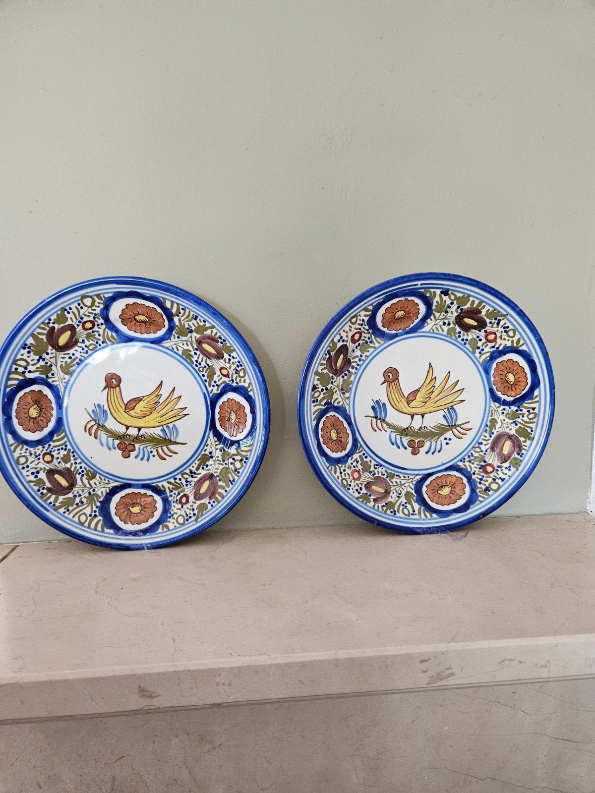 Antieke Spaans handbeschilderde Majolica  bord, Ophalen of Verzenden