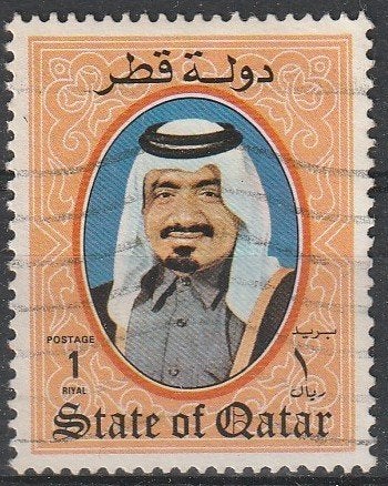 4303. Qatar 861 gest. Sjeik Khalifa, Ophalen of Verzenden, Gestempeld, Midden-Oosten