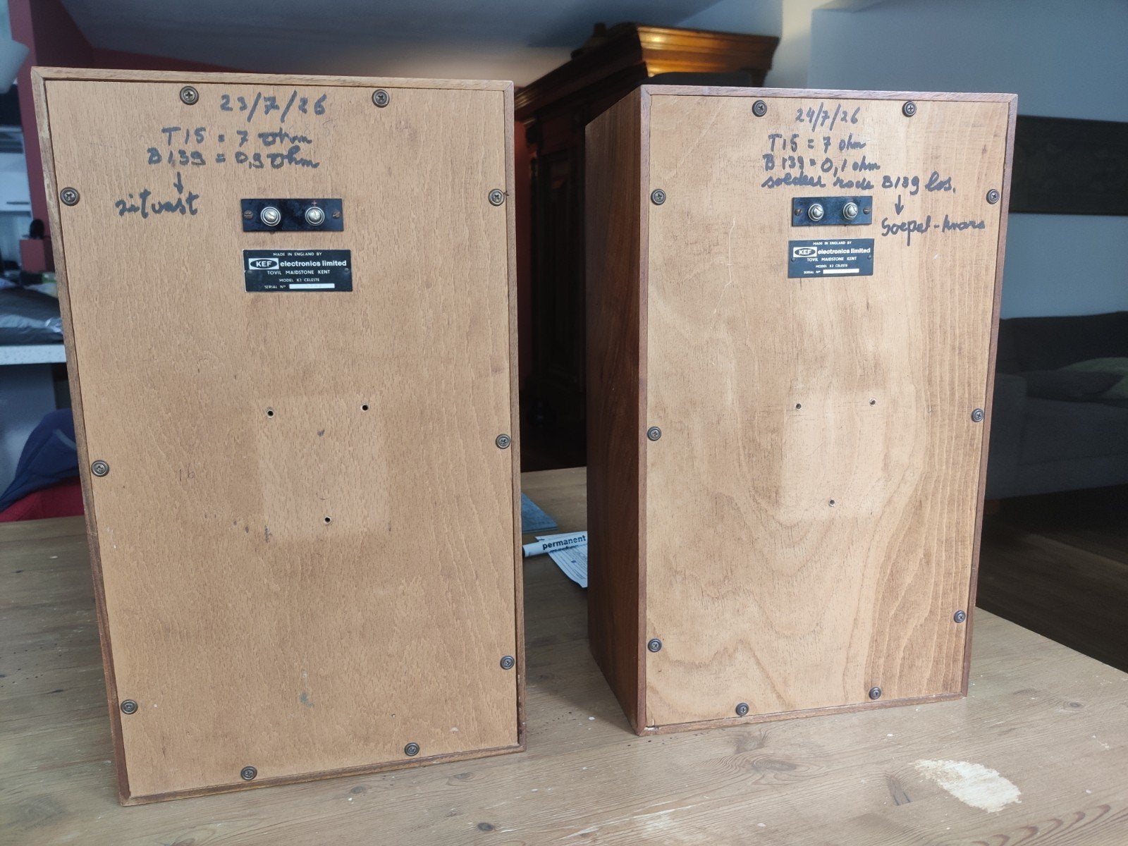 KEF K2 Celeste van 1e eigenaar., Ophalen, Niet werkend, KEF, Minder dan 60 watt
