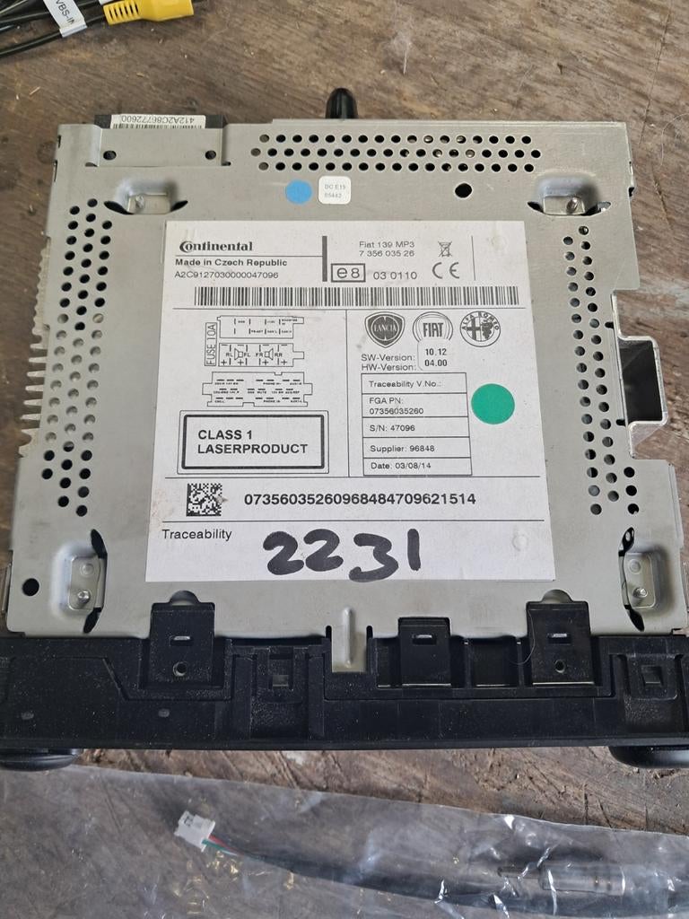 Android Car Media Player CD-speler voor Fiat Panda, Auto diversen, Autoradio's, Ophalen of Verzenden, Gebruikt