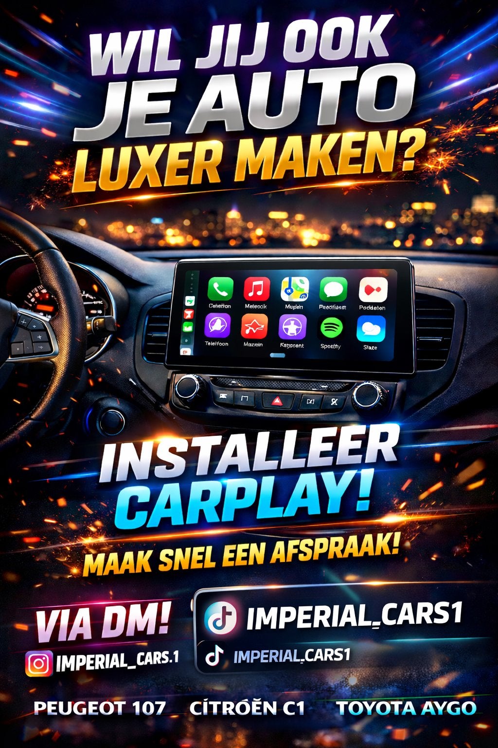 Carplay+Installatie, Auto diversen, Autoradio's, Ophalen, Nieuw