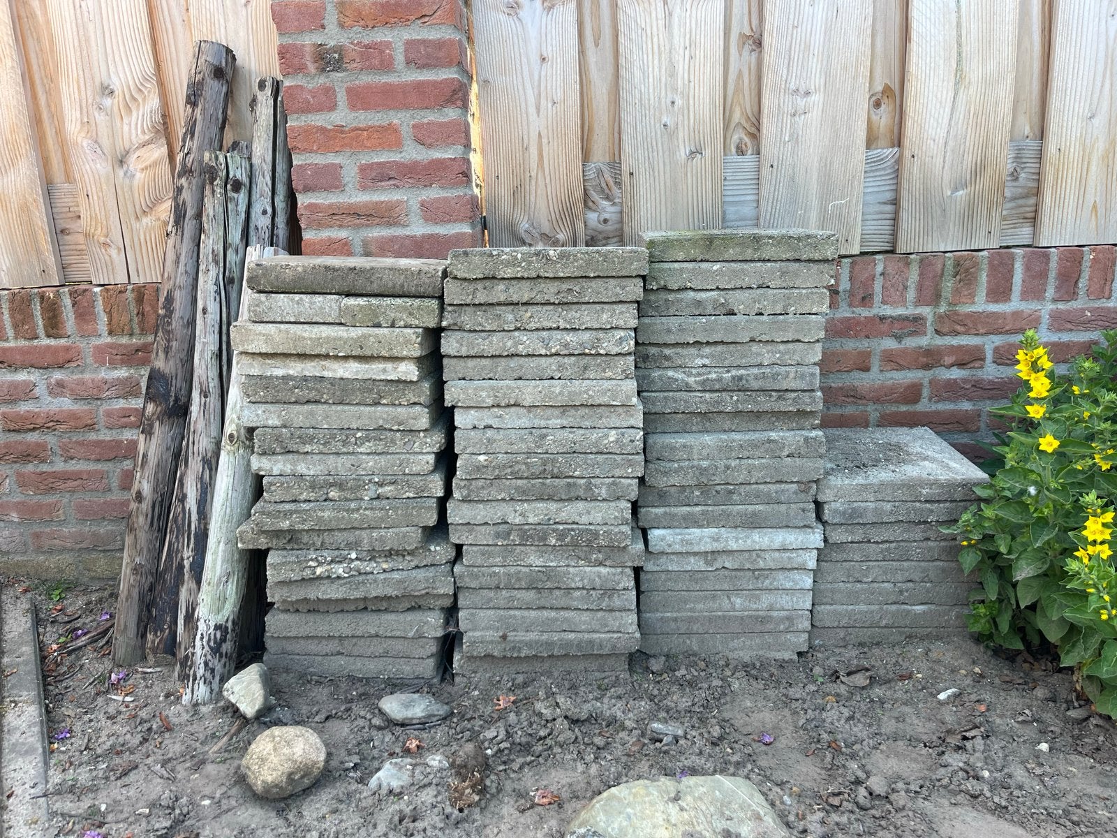 Gebruikte stoeptegels 30x30 cm, Ophalen, Gebruikt, 5 tot 10 m², Beton