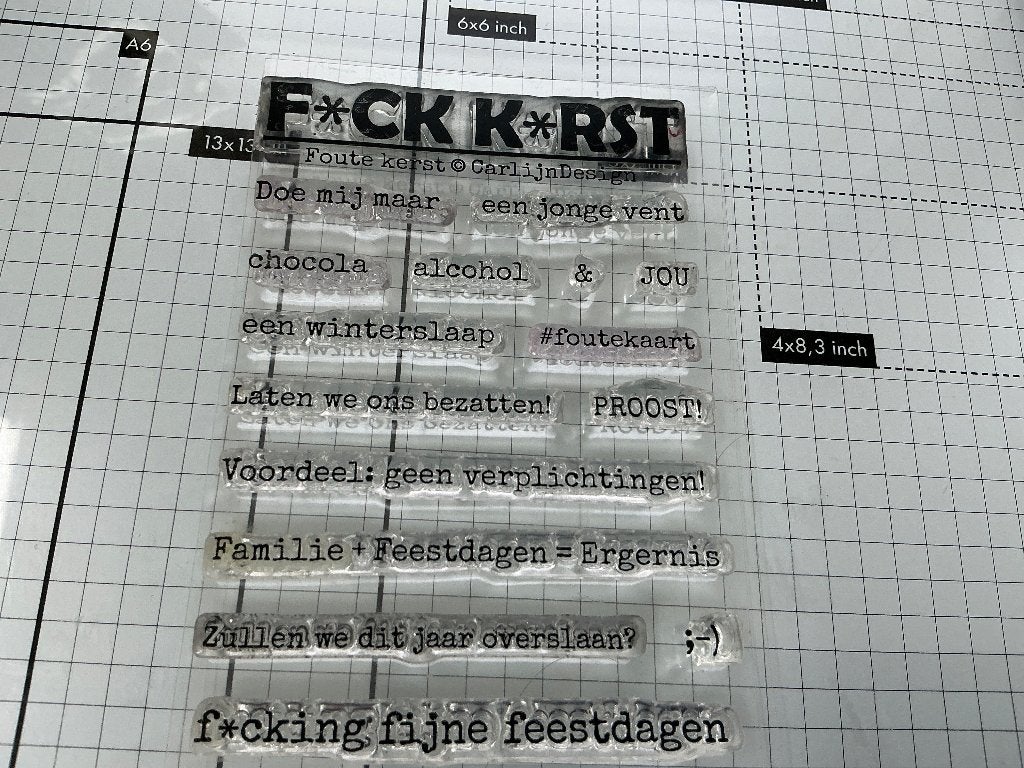 Carlijn Stempel fuck de Kerst, Ophalen of Verzenden, Nieuw, Clearstamp