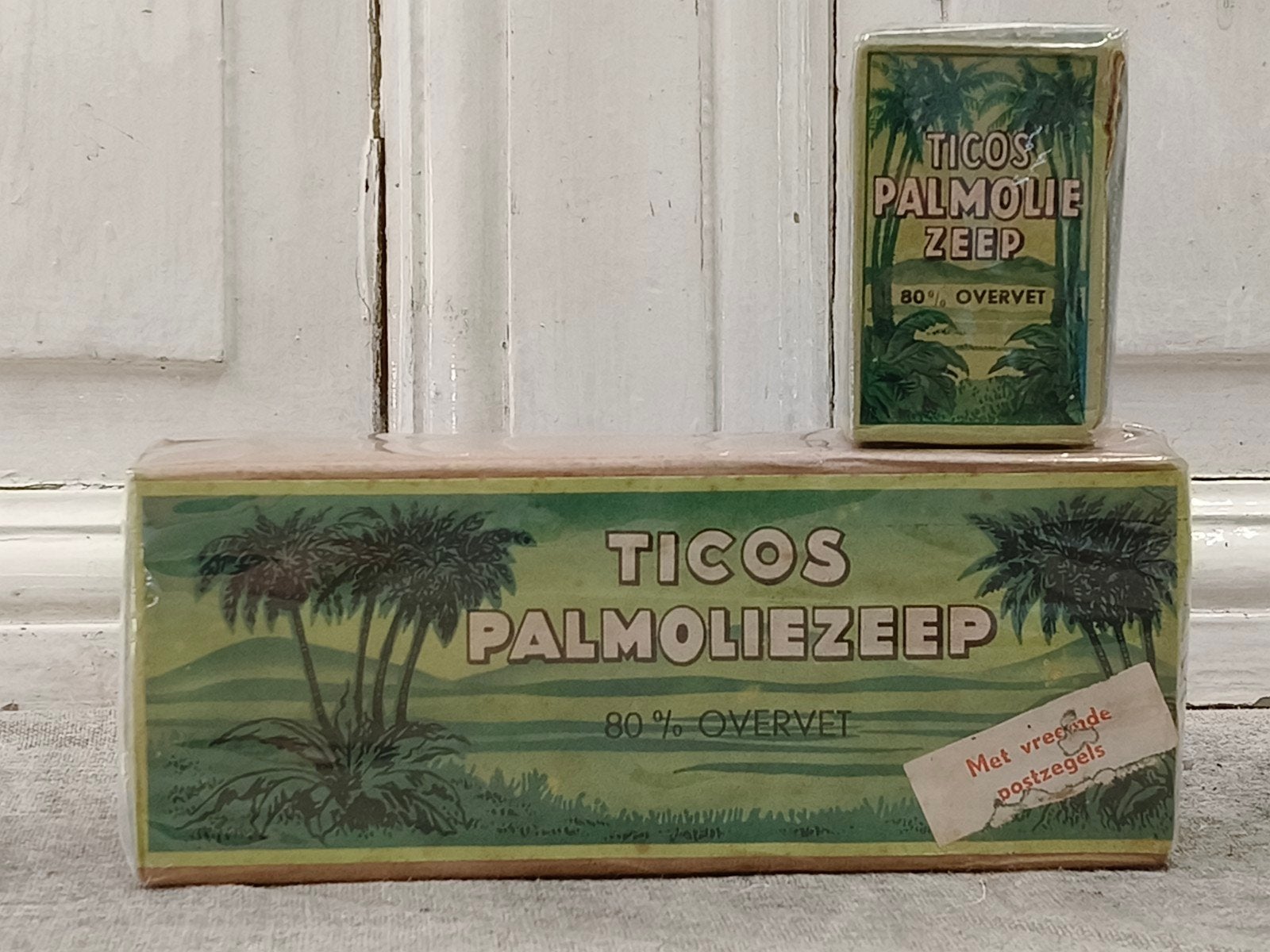 oud vol pak Ticos palmoliezeep, Apeldoorn, Verzamelen, Merken en Reclamevoorwerpen, Ophalen of Verzenden