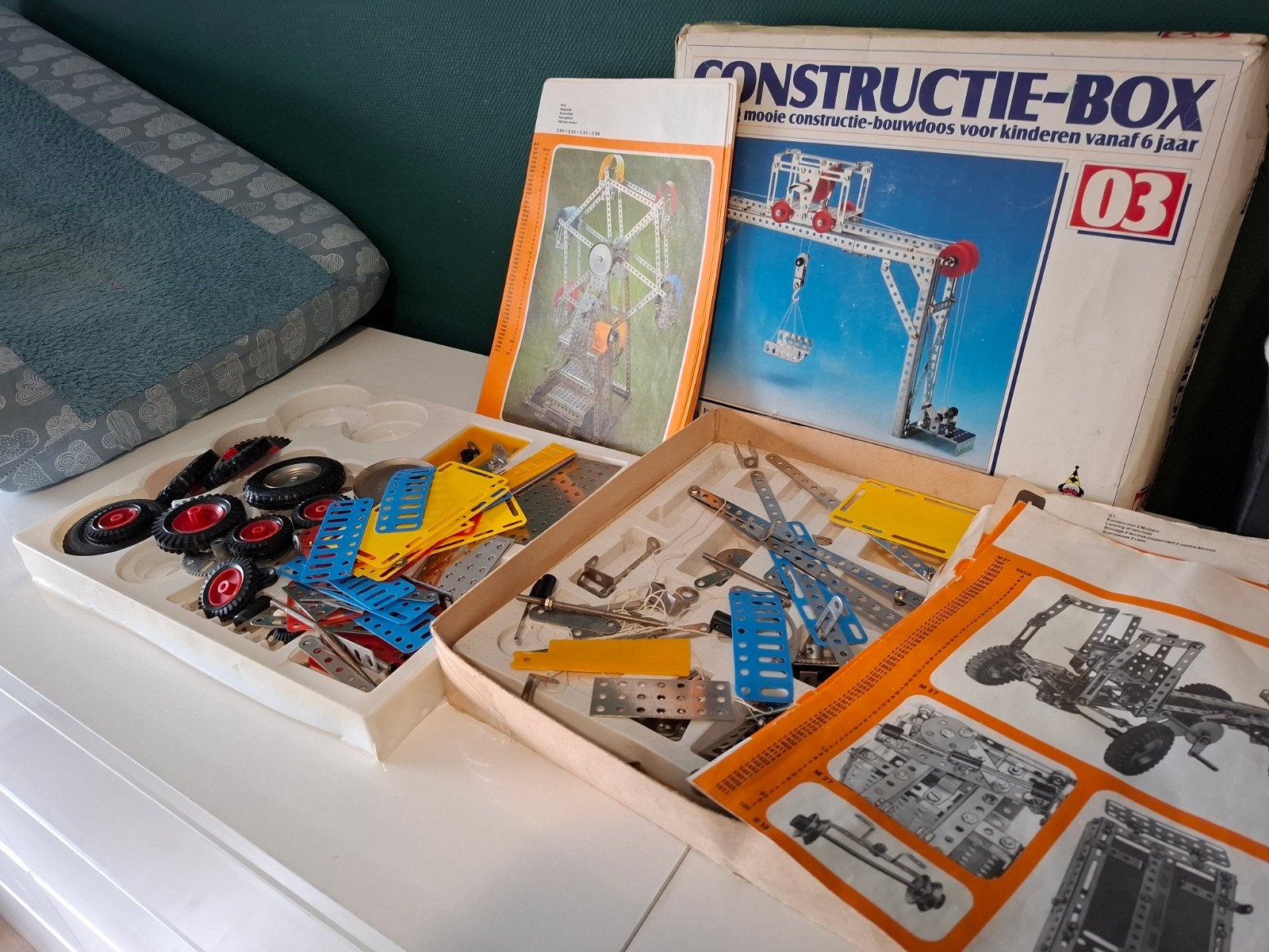 Vintage Constructie-Box 03 Bouwdoos met Extra Onderdelen, Ophalen, Gebruikt, Overige merken