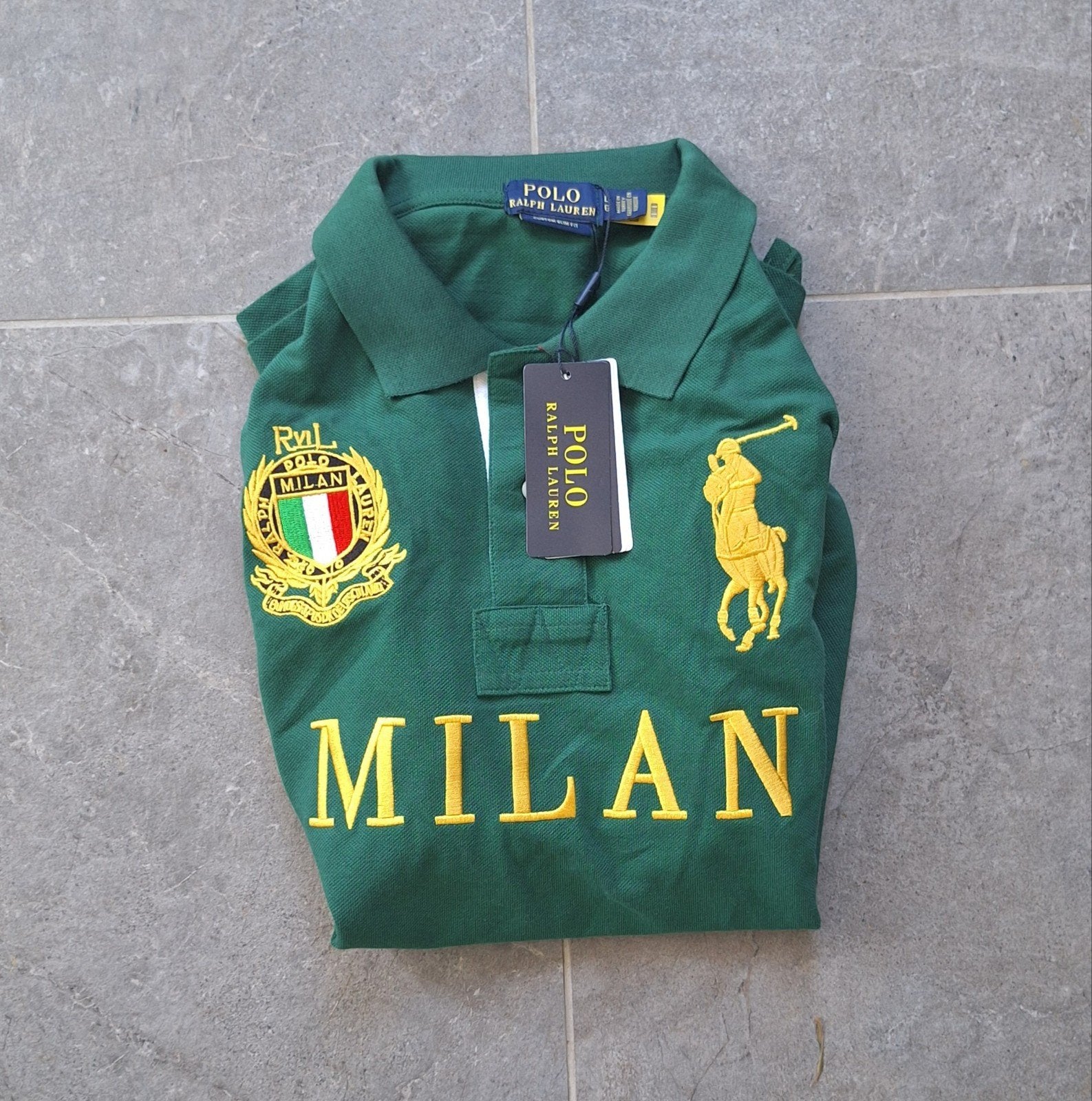 Polo Ralph Lauren Milan Polo Shirt Maat M Groen, Maat 48/50 (M), Nieuw, Ophalen of Verzenden, Polo Ralph Lauren