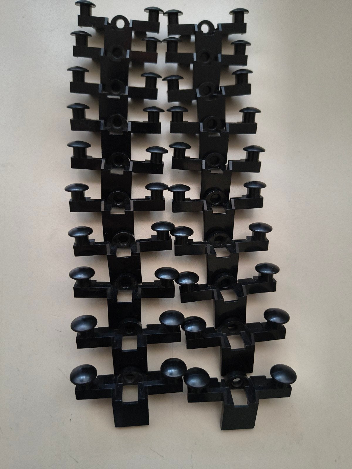 20 zwarte Lego trein 9 volt buffers 4022 zonder magneten, Gebruikt, Overige thema's, Lego, Accessoire