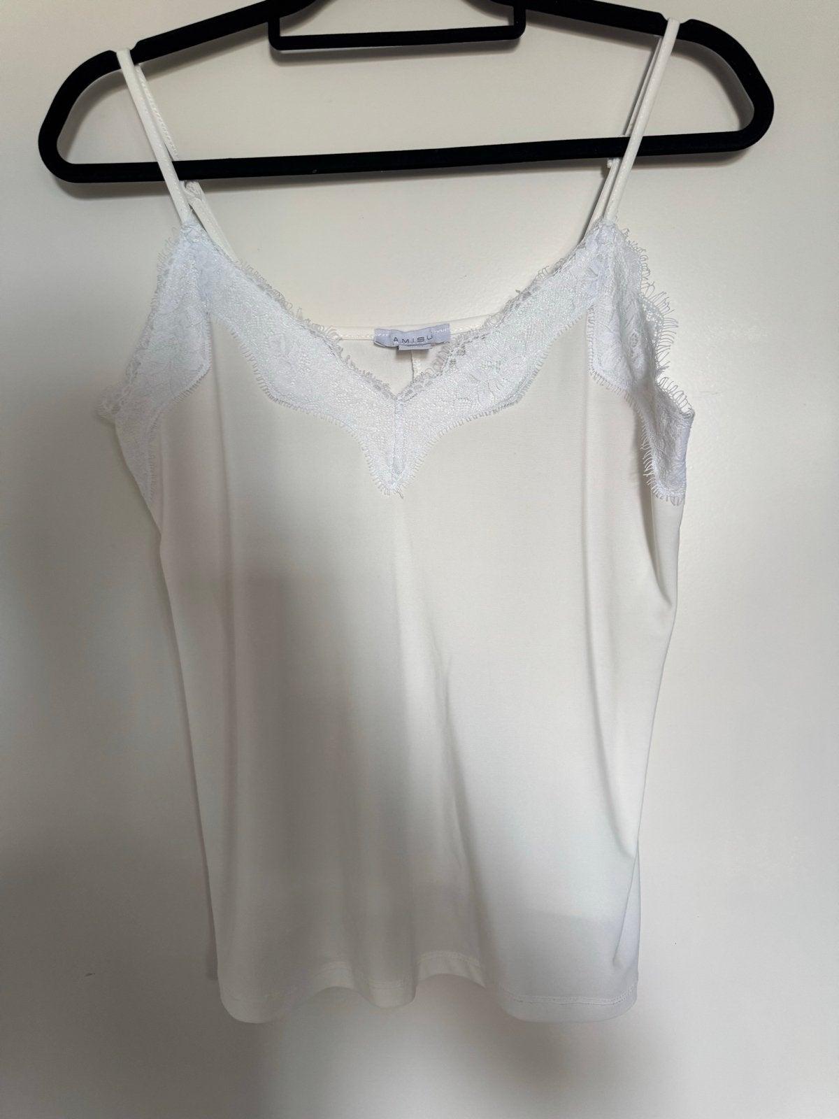 Witte top met kanten details - Amisu, Kleding | Dames, Wit, Nieuw, Zonder mouw, Ophalen