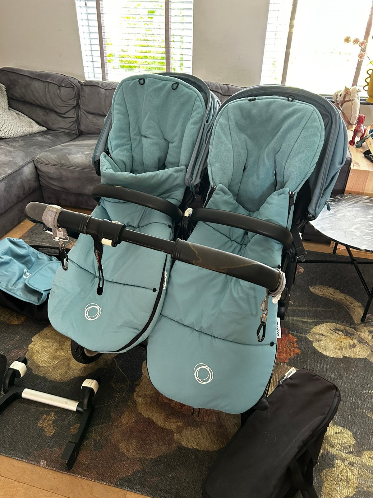 Bugaboo Donkey 2 Duo kinderwagen met accessoires, Ophalen, Gebruikt, Combiwagen, Duowagen