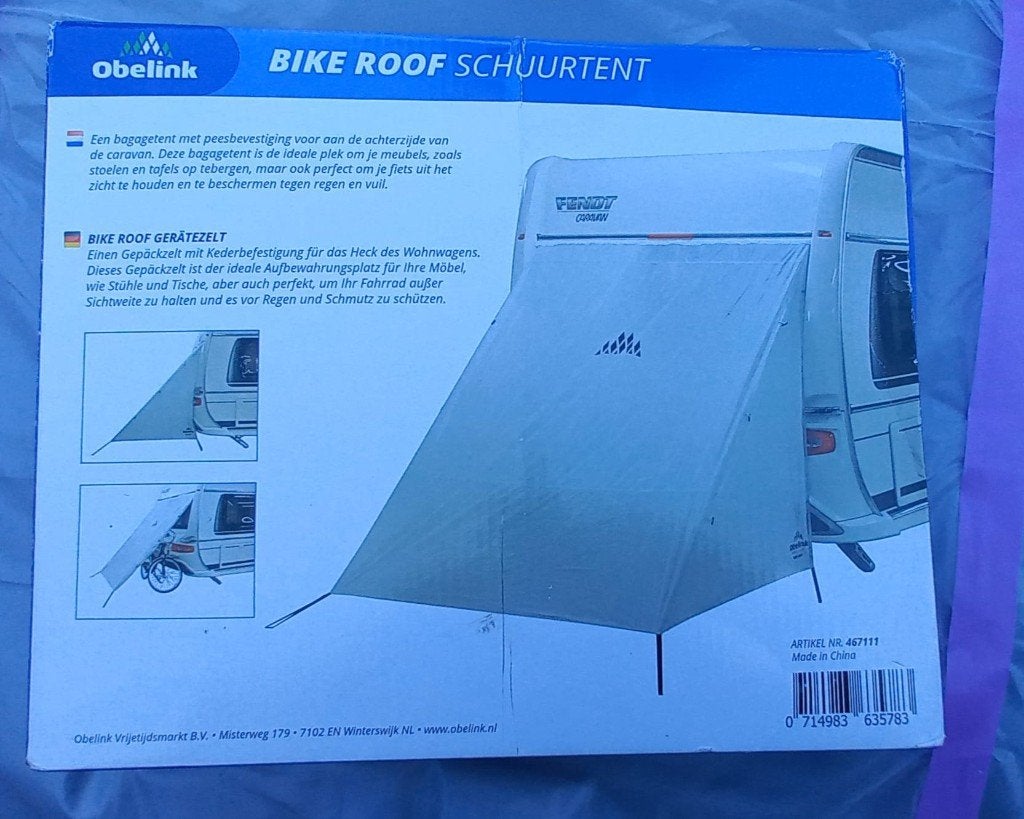 Obelink fietstent caravan, Ophalen of Verzenden, Nieuw