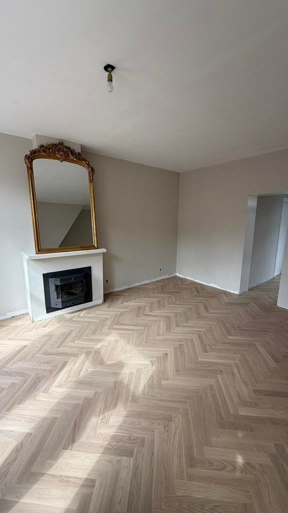 Visgraat vloer eiken white wash premier uitvoering, Minder dan 50 cm, Zo goed als nieuw, 10 m² of meer, Hout