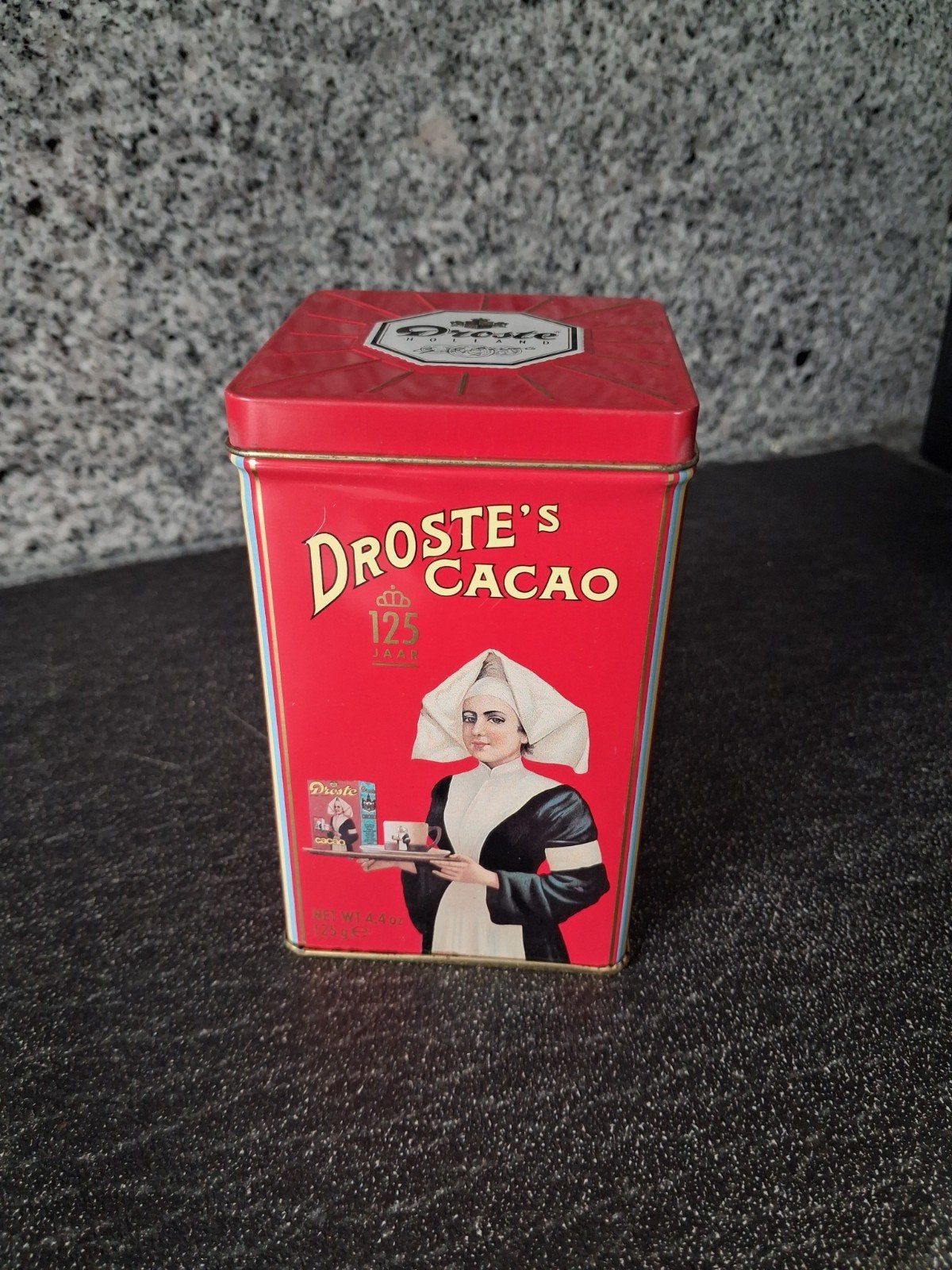 Droste Cacao blik 125 jaar Droste, Ophalen of Verzenden, Zo goed als nieuw, Overige, Droste