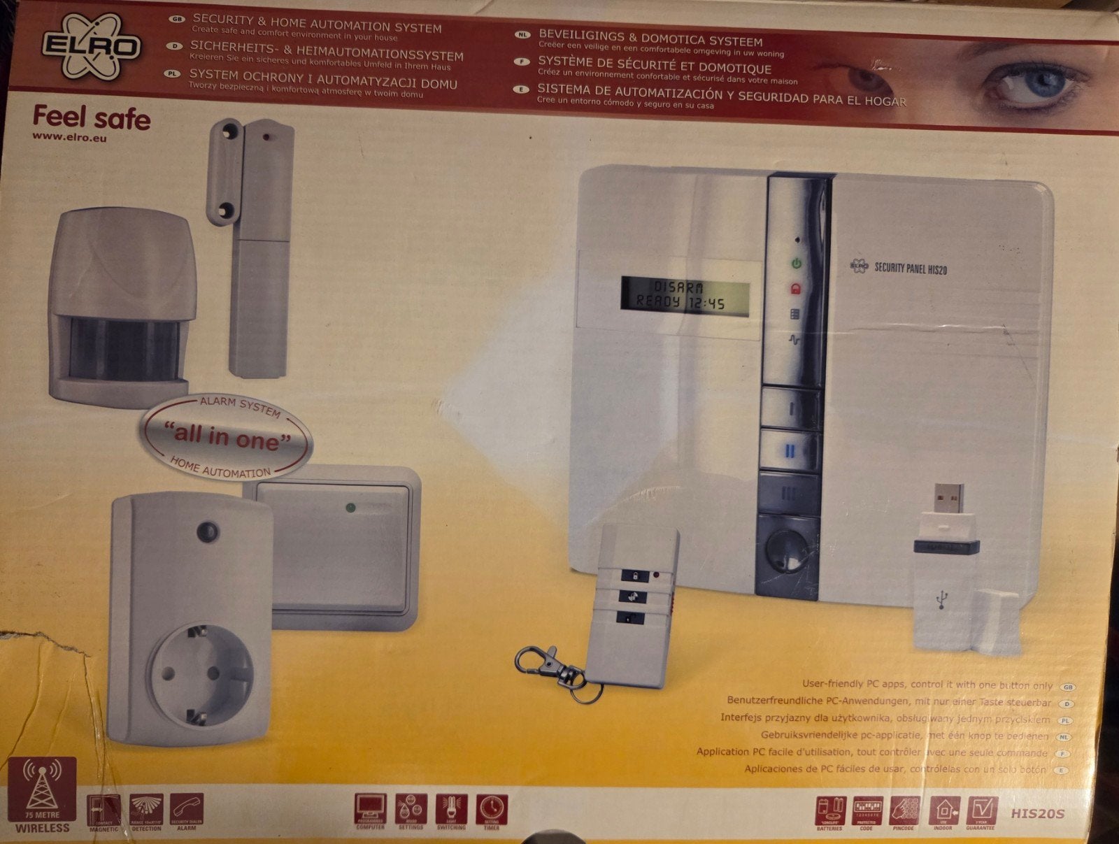 Elro Beveiligings- en Domoticasysteem - All-in-one, Draadloos, Ophalen of Verzenden, Compleet systeem, Beweging