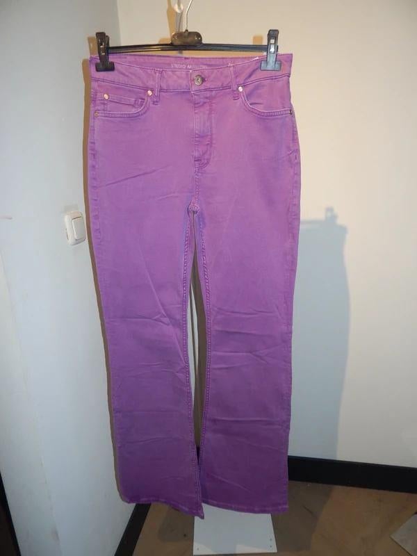 Studio Anneloes mooie paarse broek Nieuw flared fit S/M, Studio Anneloes, Verzenden, Paars, Nieuw