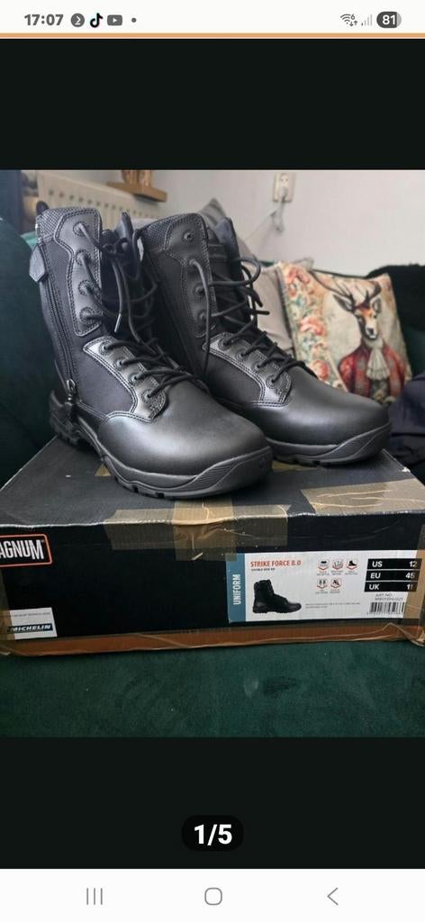 Nieuwe Magnum Strike Force 8.0 tactische boots in maat 45., Ophalen of Verzenden, Nieuw